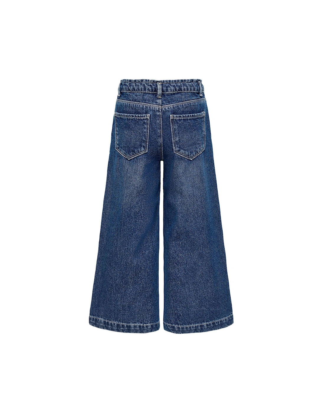 Girls Comet Wide Leg Jeans - Dark Blue Denim