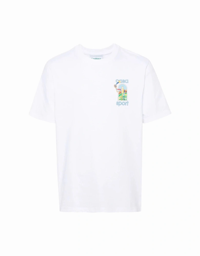 Le Jeu Coloure Printed T-Shirt in White