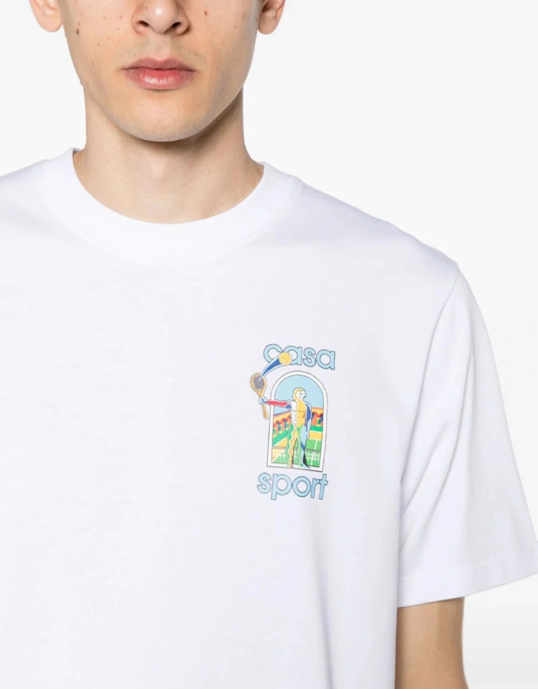 Le Jeu Coloure Printed T-Shirt in White