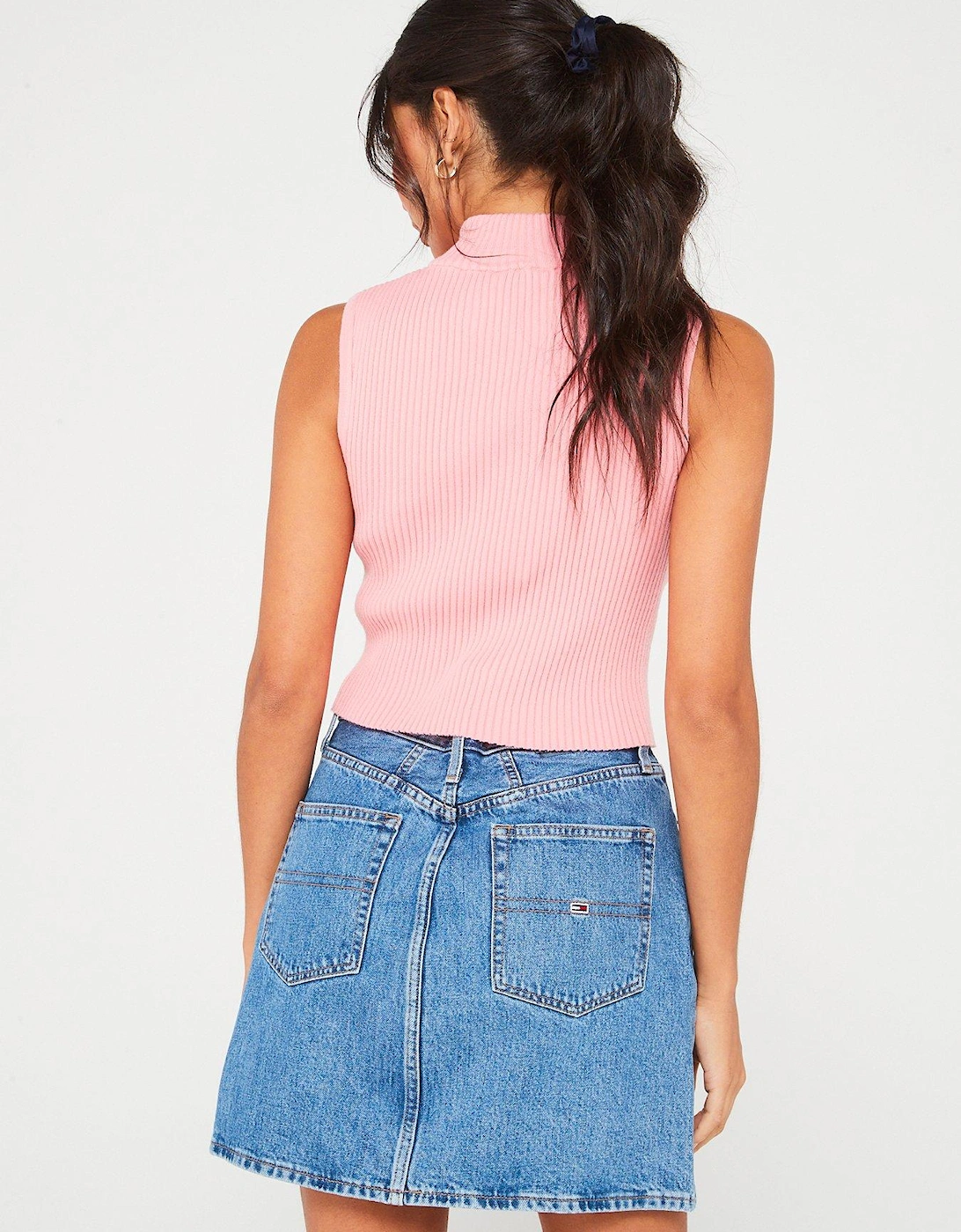 Sleeveless Knitted Top - Pink