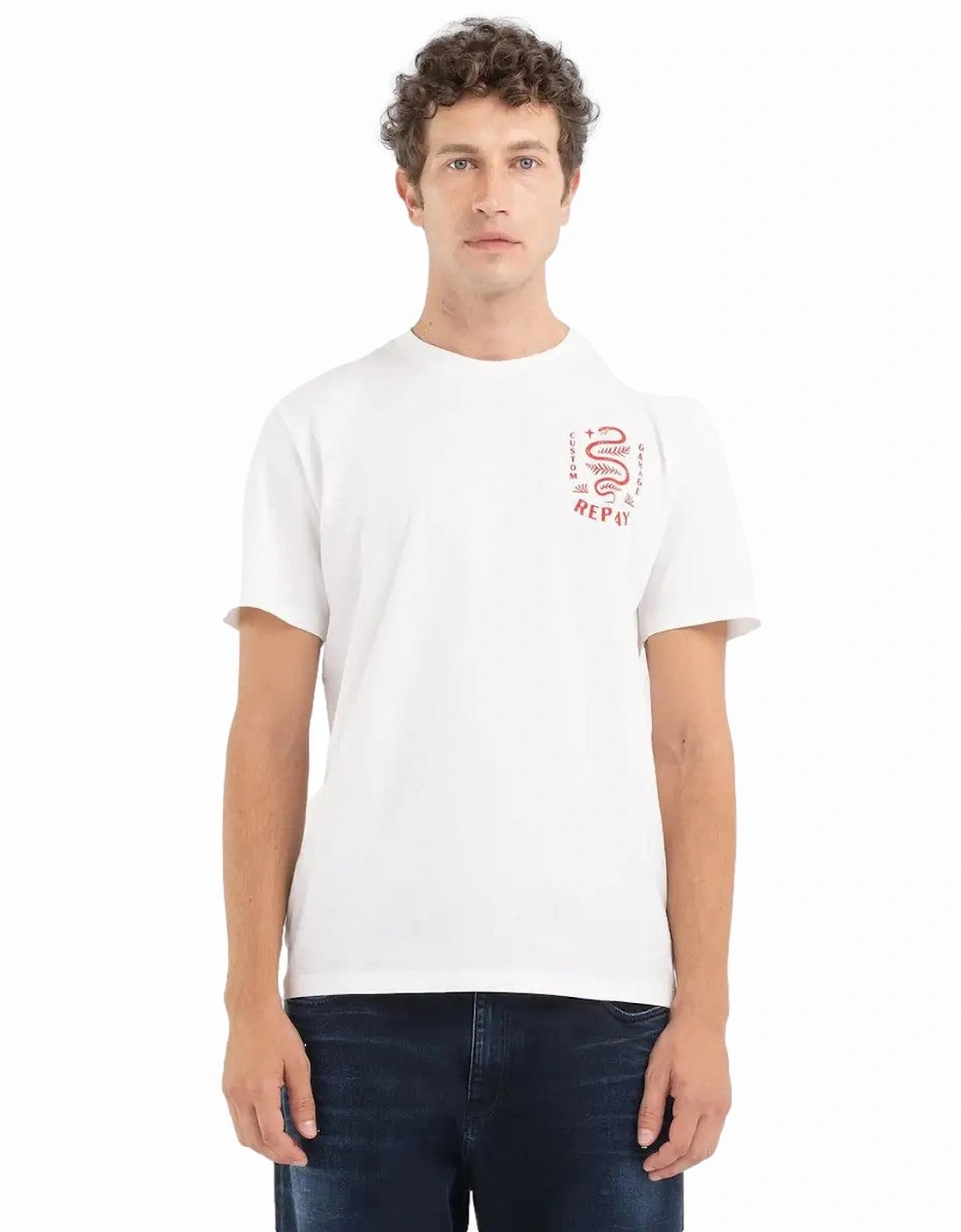 Custom Garage Snake T-Shirt 011 White