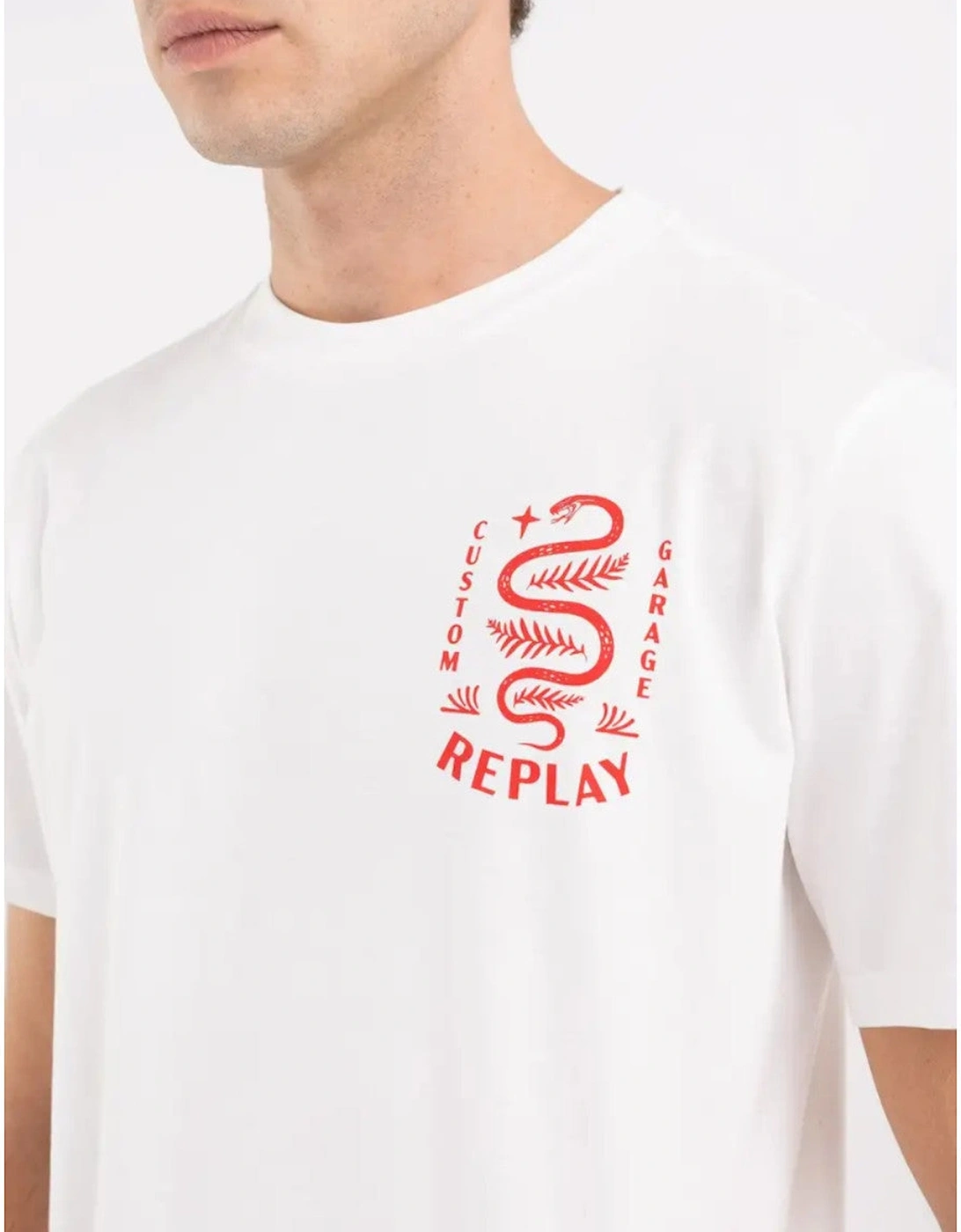 Custom Garage Snake T-Shirt 011 White, 5 of 4