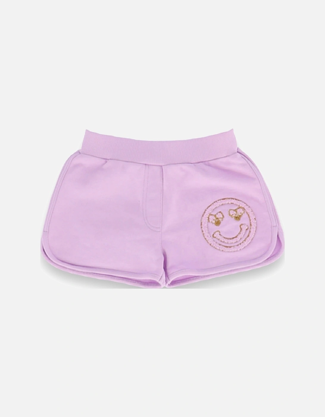 Lilac Smiley Sweat Short Set