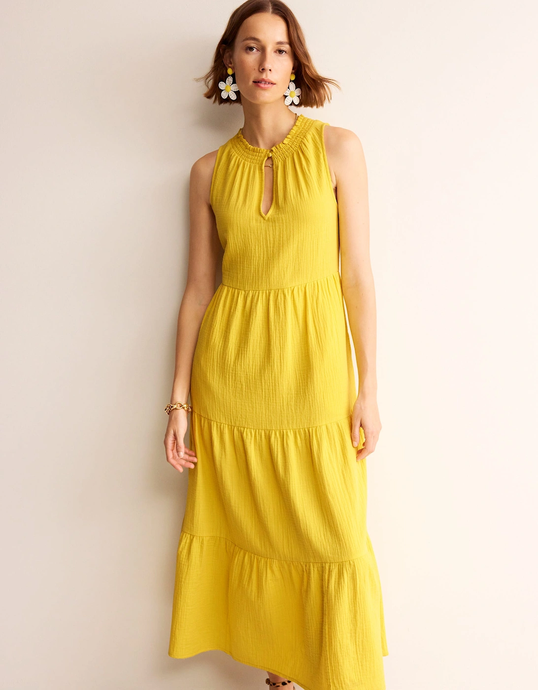 Double Cloth Maxi Tiered Dress, 2 of 1