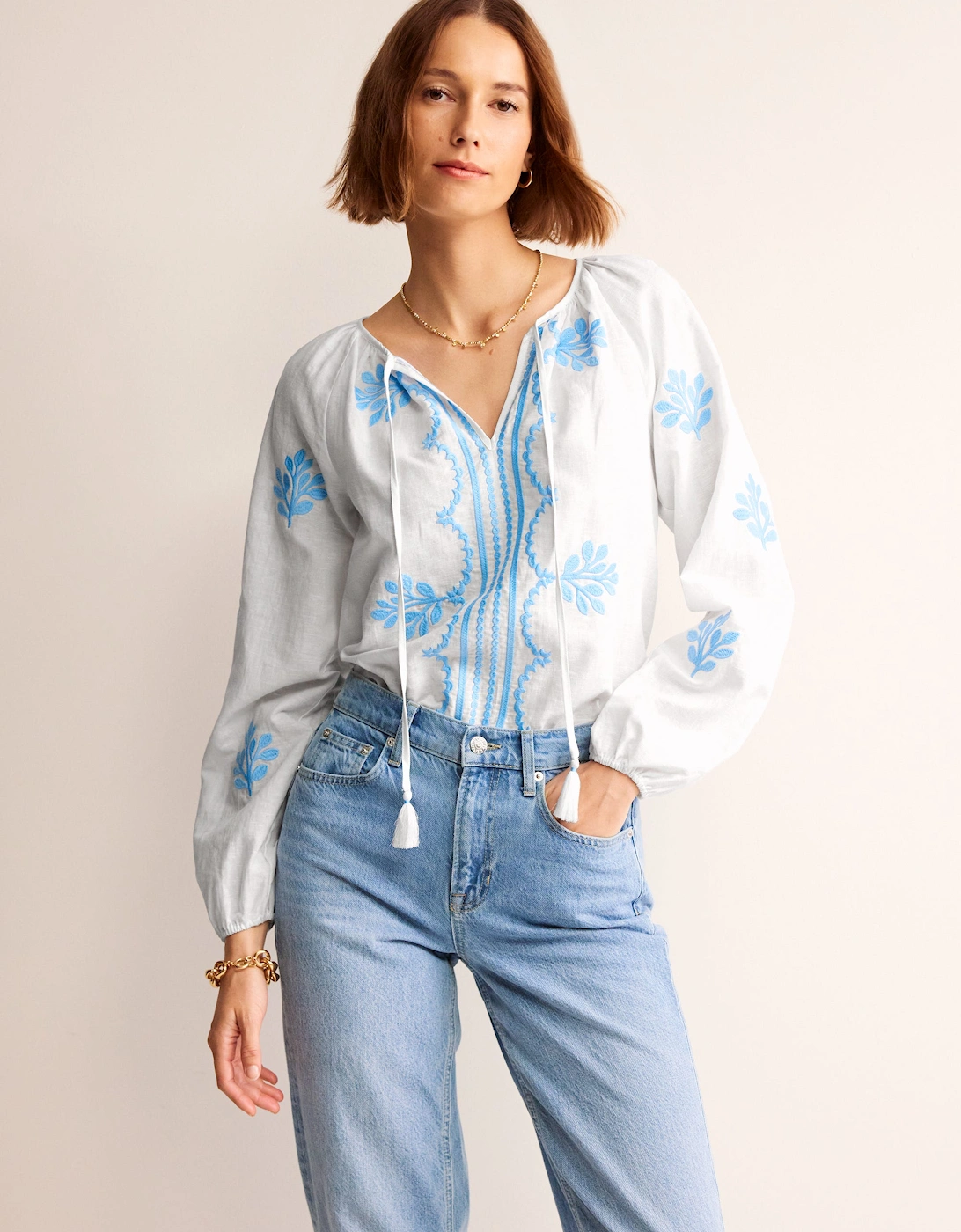Serena Embroidered Blouse, 2 of 1