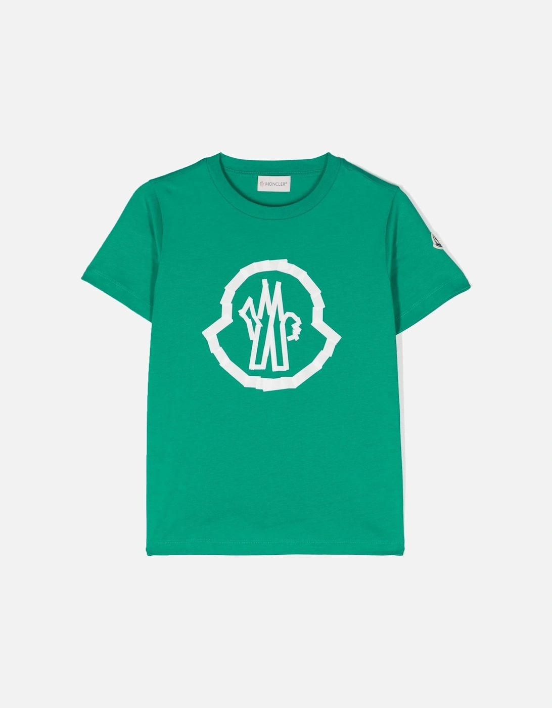 Kids Over Size Logo T-shirt Green, 5 of 4