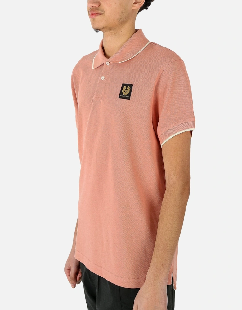 Tipped Pink Polo Shirt