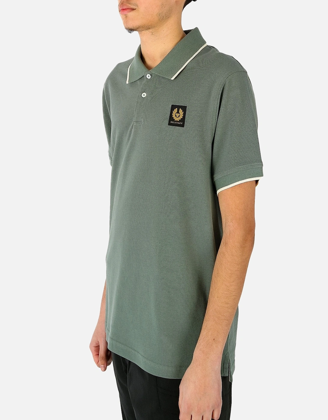 Tipped Green Polo Shirt