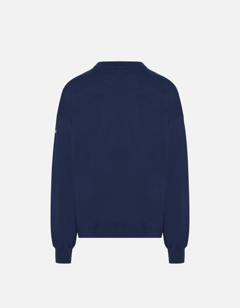 90's Fit Cotton Sweatshirt Navy
