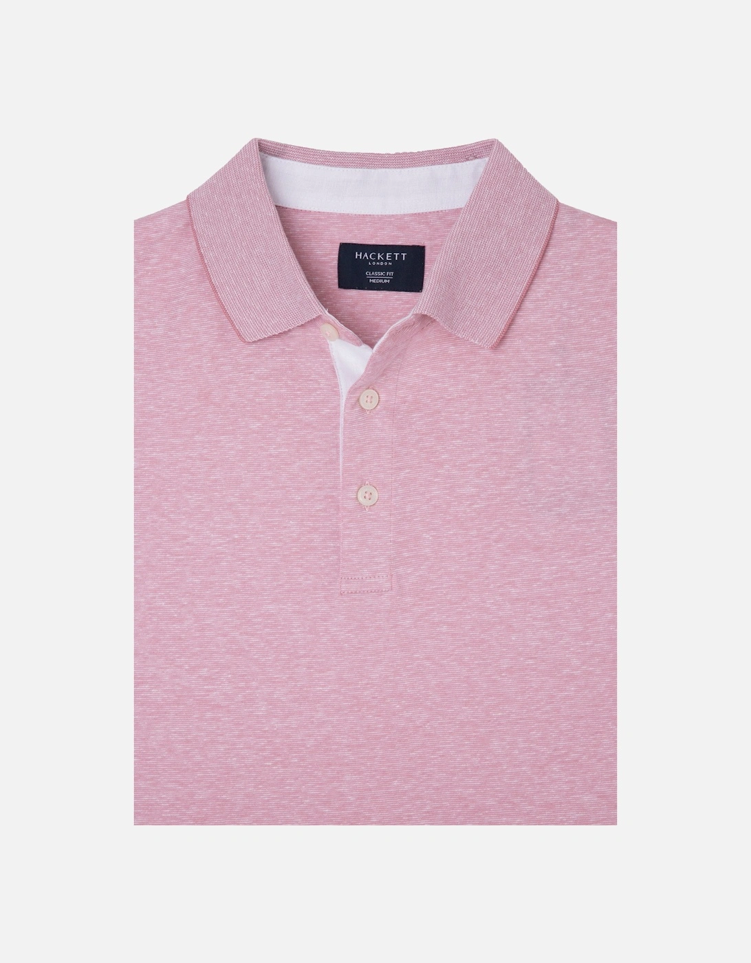 Cotton Linen Filafil Polo Shirt Pink