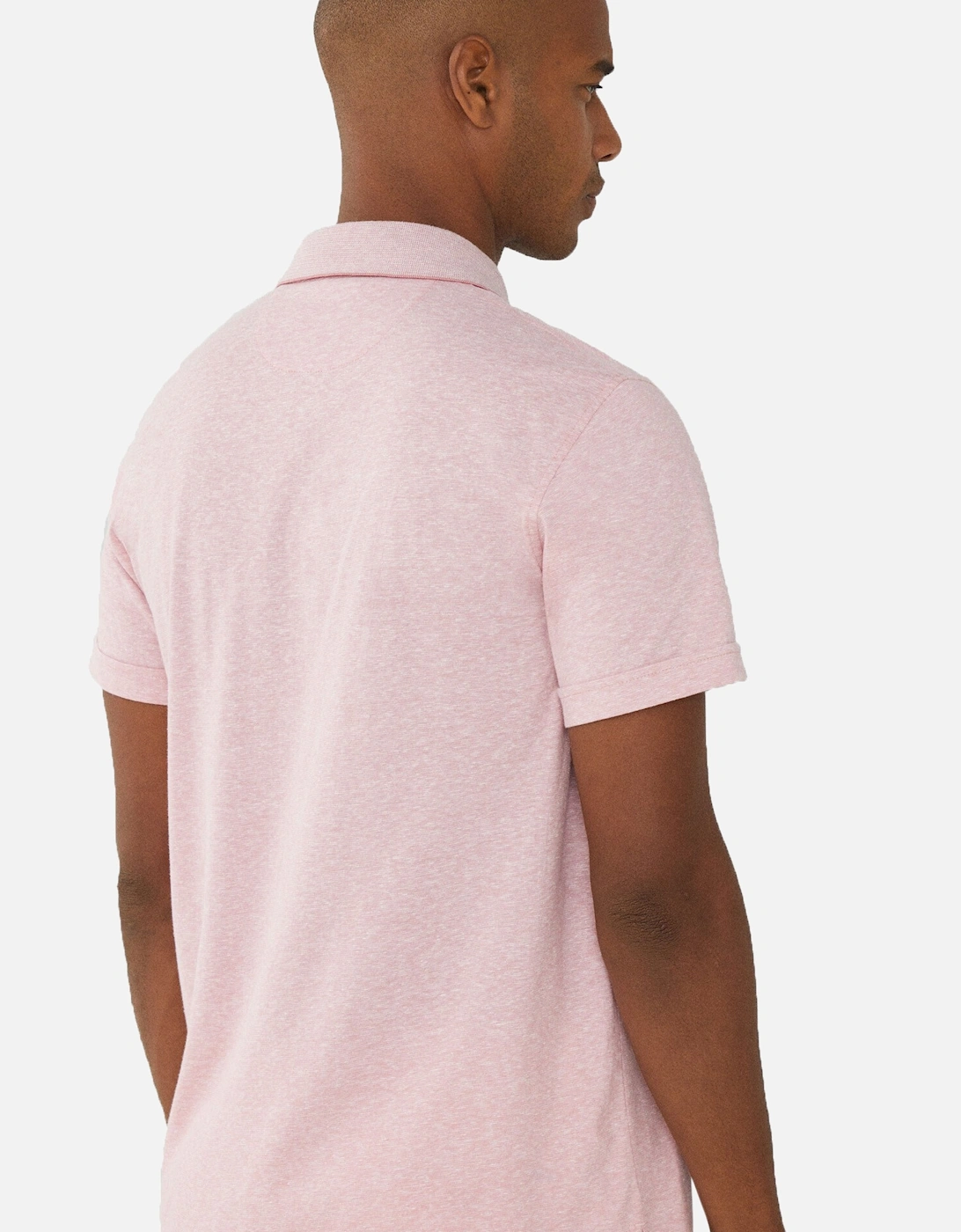 Cotton Linen Filafil Polo Shirt Pink
