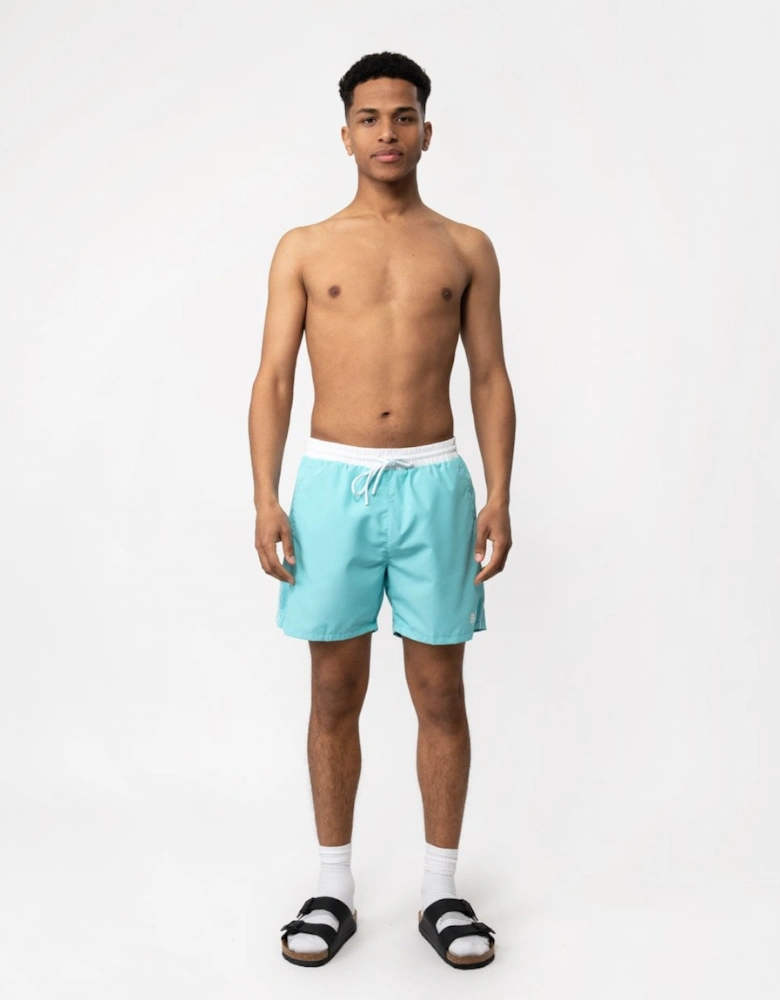 Orange Starfish Mens Quick-Dry Swim Shorts with Contrast Details
