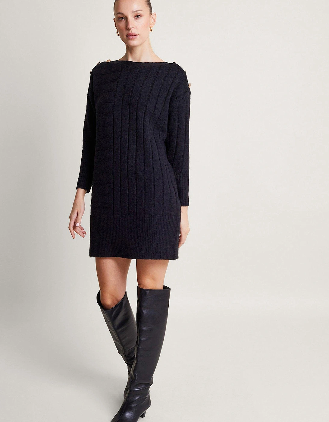 Jo Jumper Dress - Black, 2 of 1