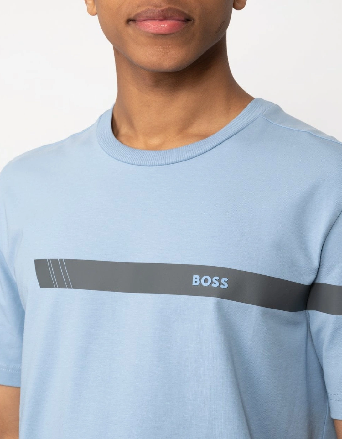 BOSS Green Tee 2 Mens Strip Logo T-Shirt