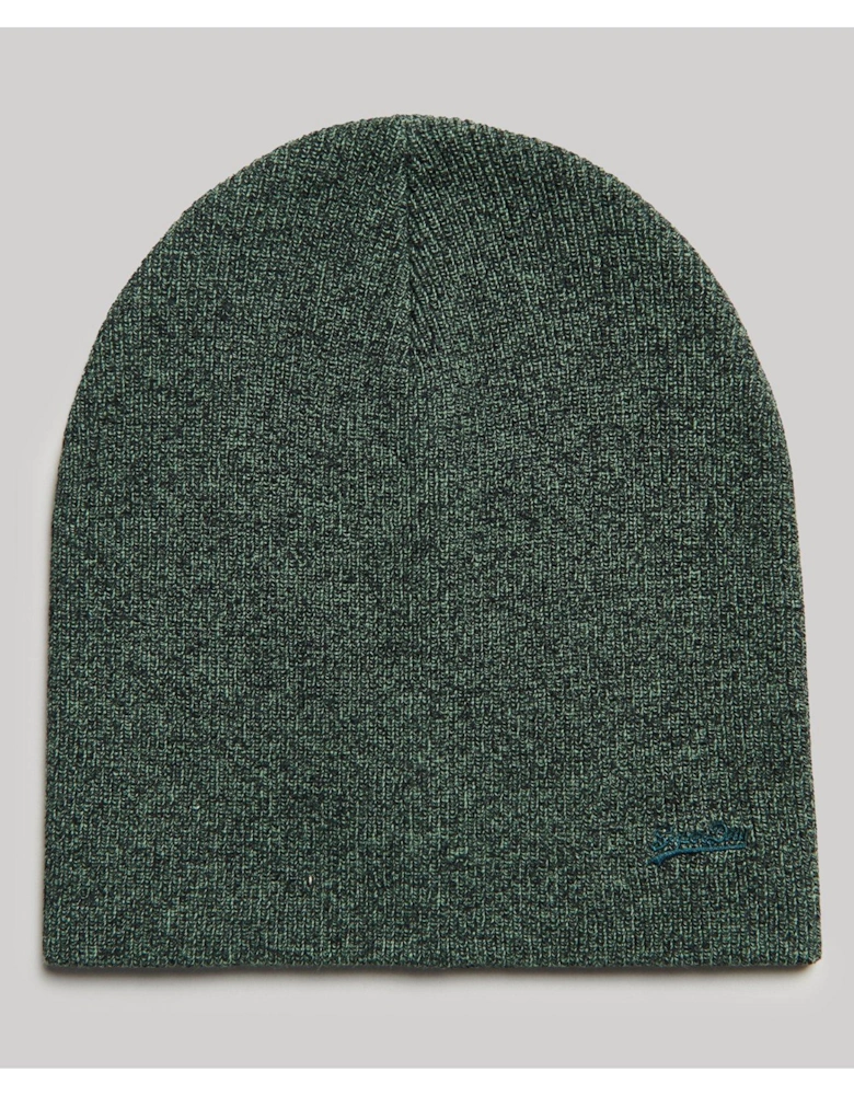 Cotton Vintage Logo Beanie Hat - Khaki