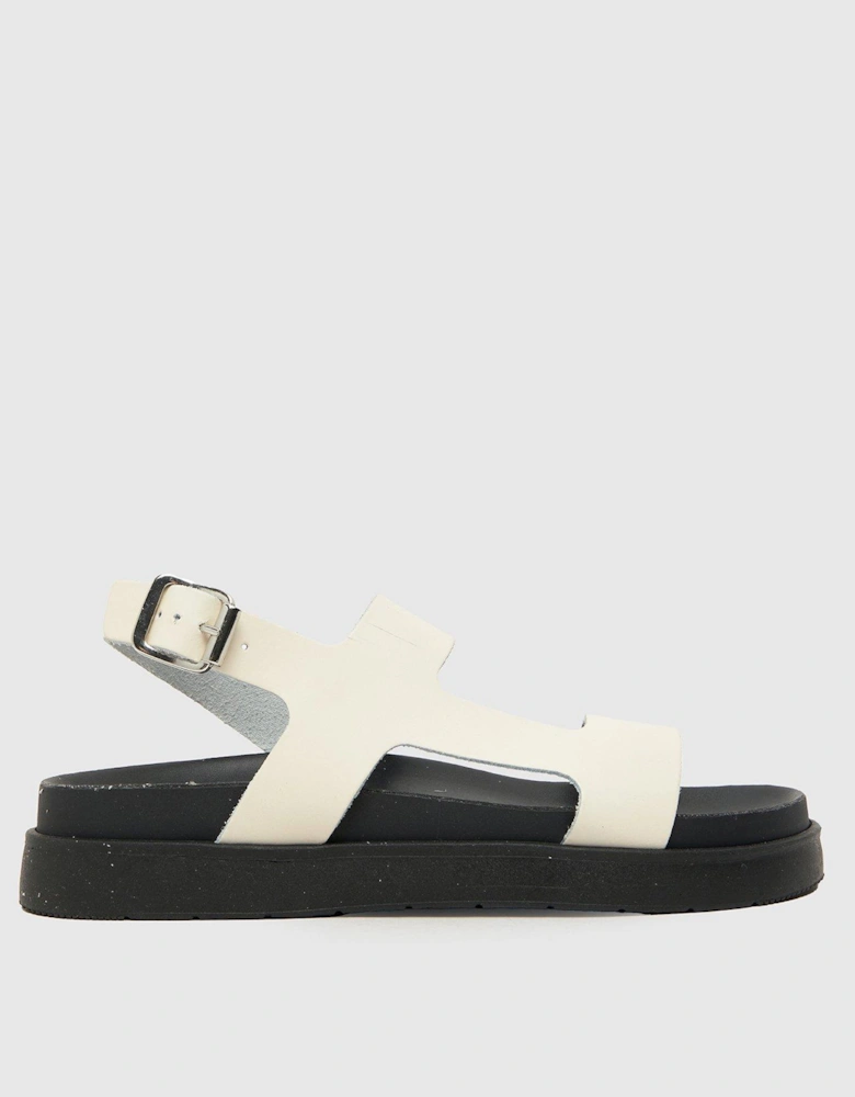 Ec Tasmin Leather Chunky Leather Sandal - White