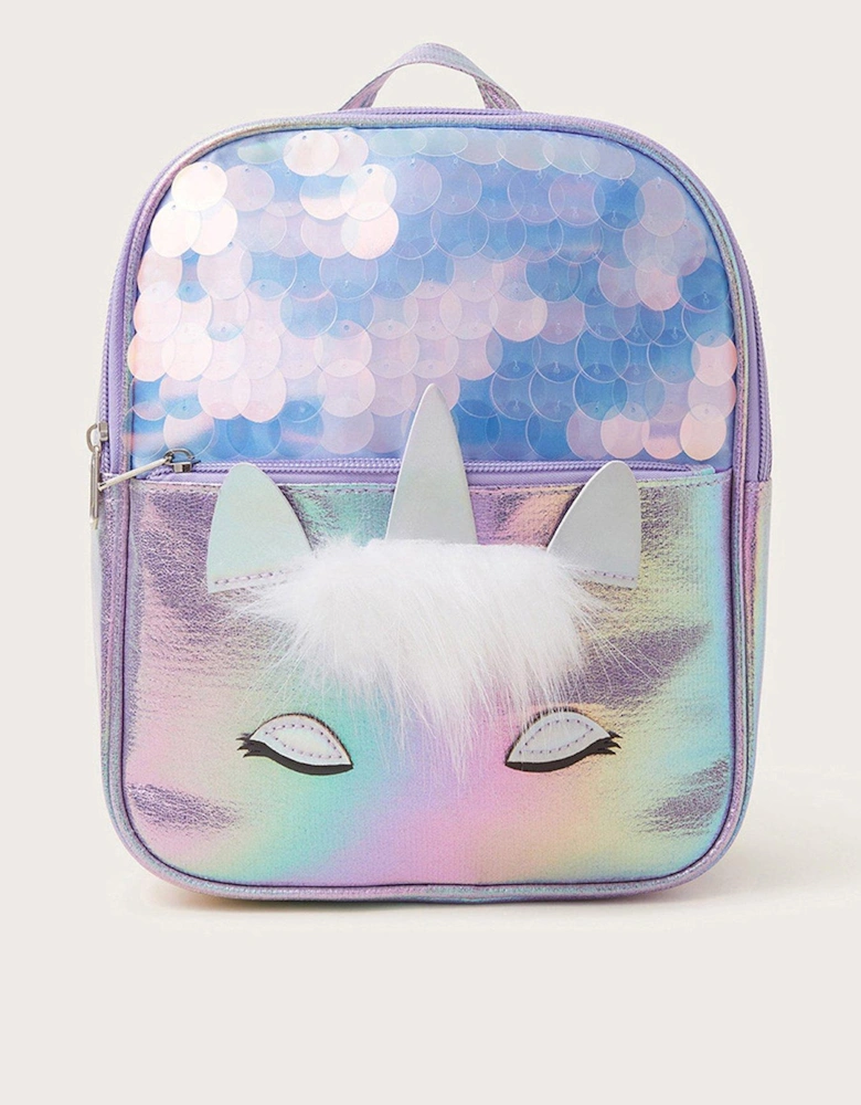 Girls Jazzy Unicorn Backpack - Lilac