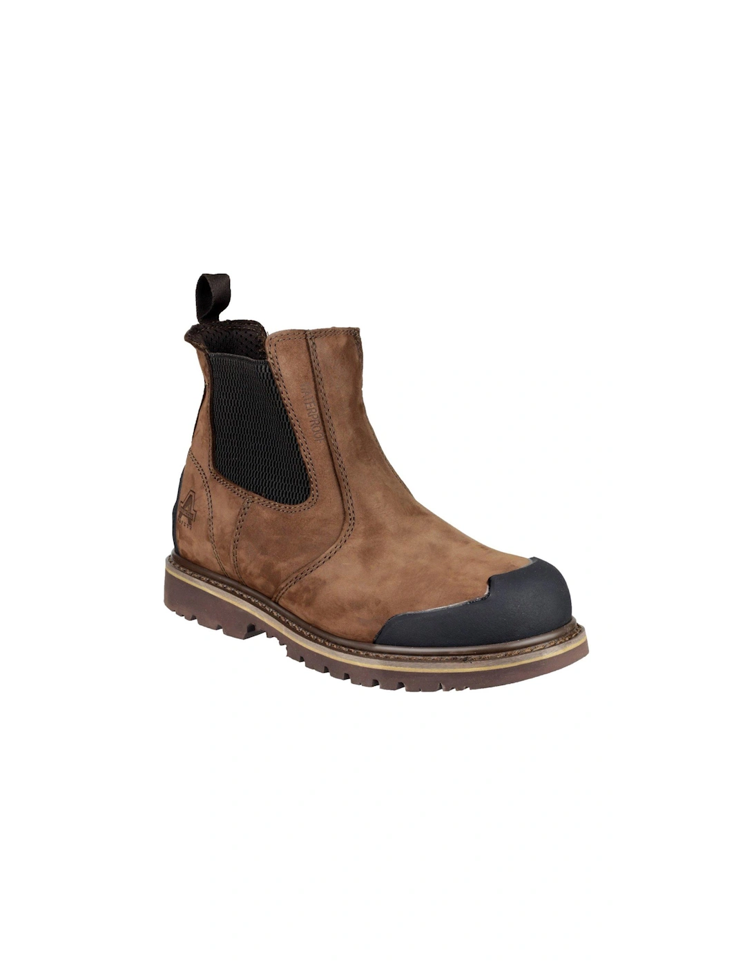 Mens Safety 225 S3 Water Proof Boots - Brown - Black, 2 of 1