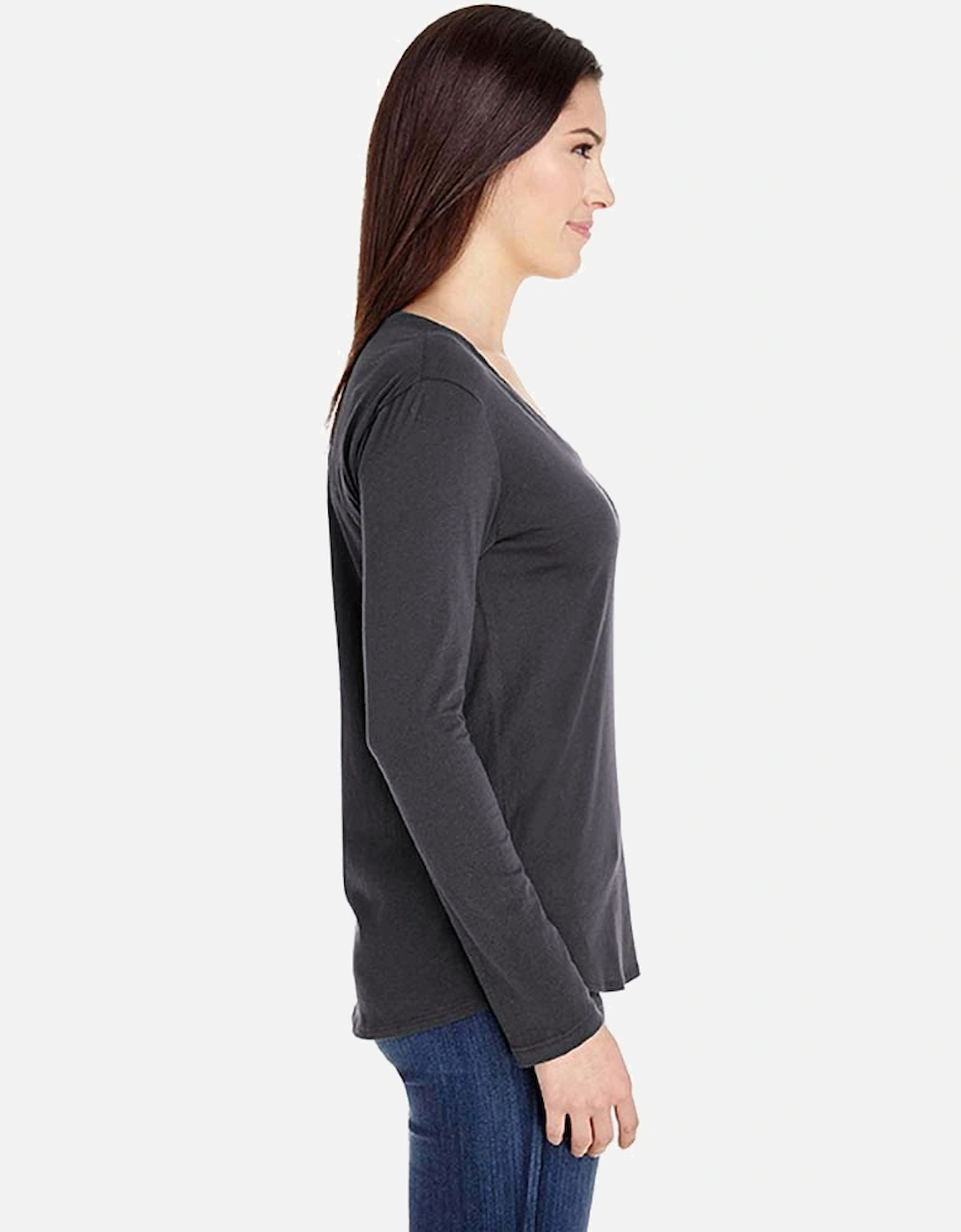 Womens/Ladies Long Sleeve Ultra Wash T-Shirt