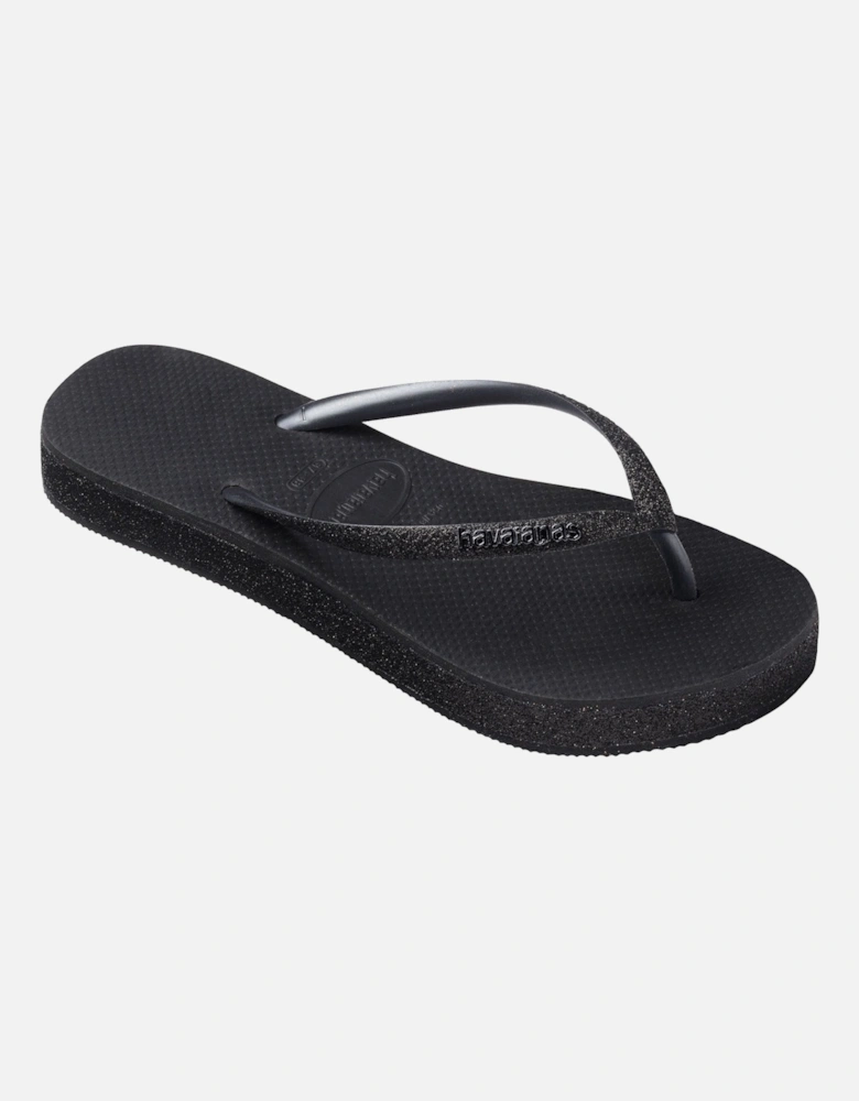 Slim Flatform Sparkle Flip Flops