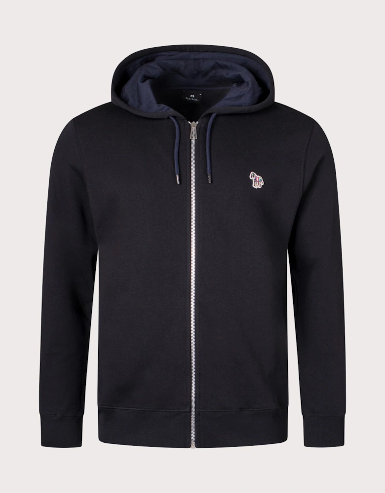 Zebra Logo Zip Through Hoodie