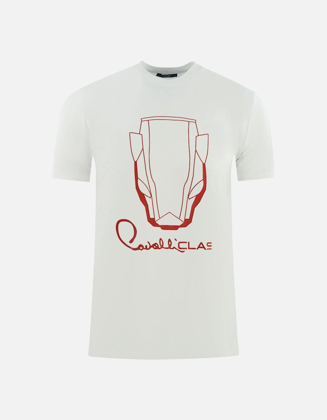 Cavalli Class Snake Head Logo White T-Shirt, 3 of 2
