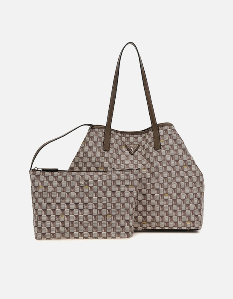 Vikky II Large Faux Leather Tote Bag