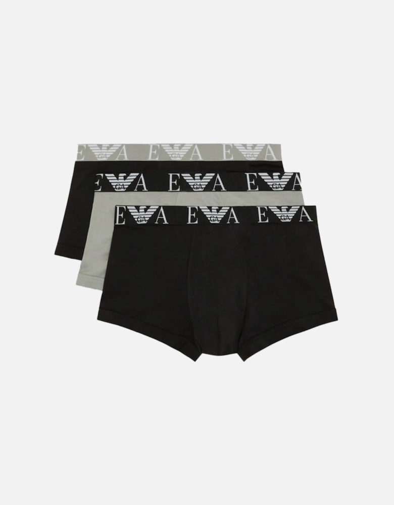 3 Pack Trunks Underwear Black/grey