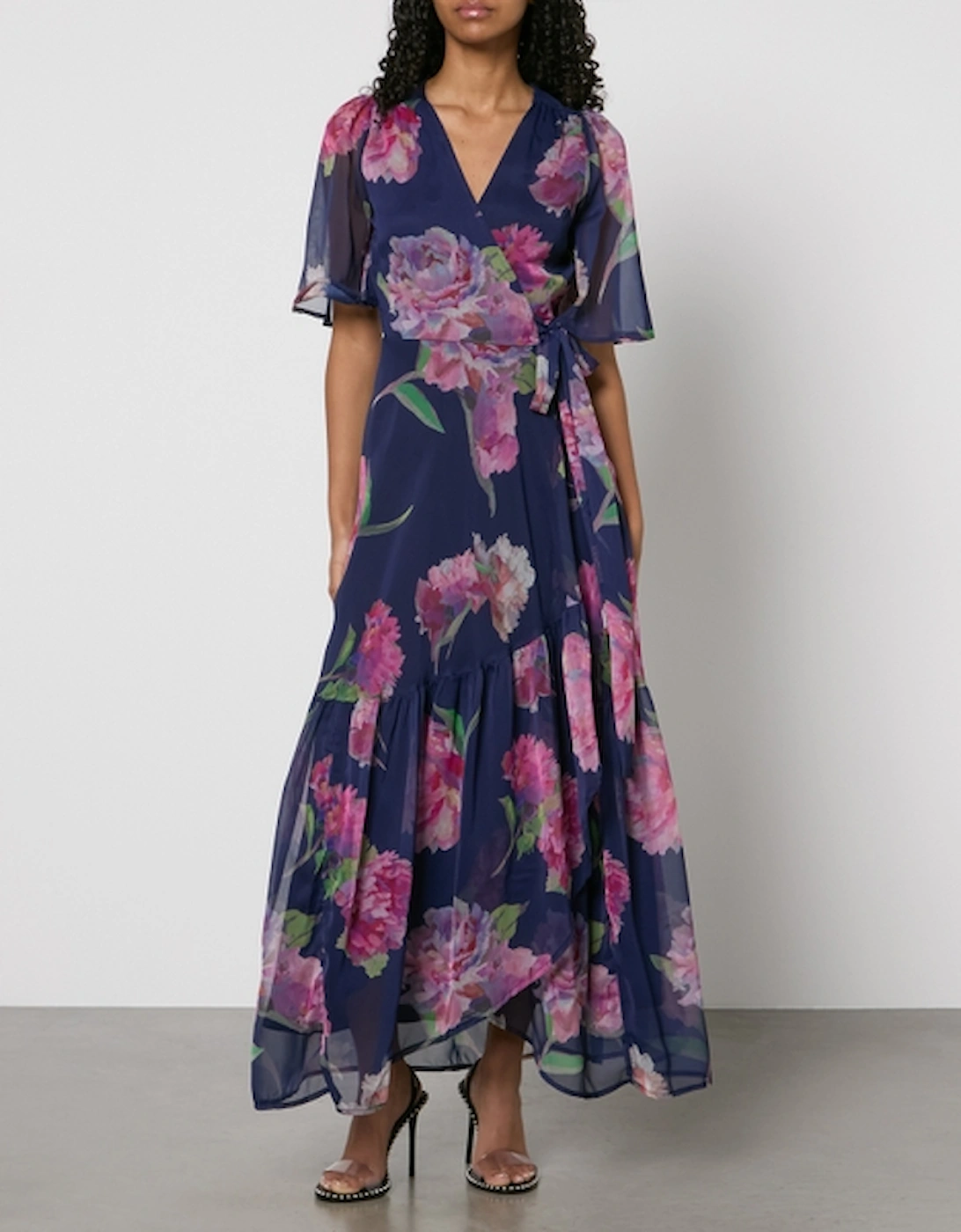 Hope & Ivy Ashia Floral-Print Chiffon Wrap Maxi Dress, 2 of 1