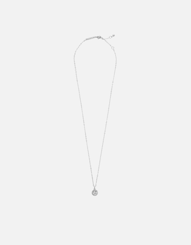Soltell Solitaire Silver-Plated Pendant Necklace