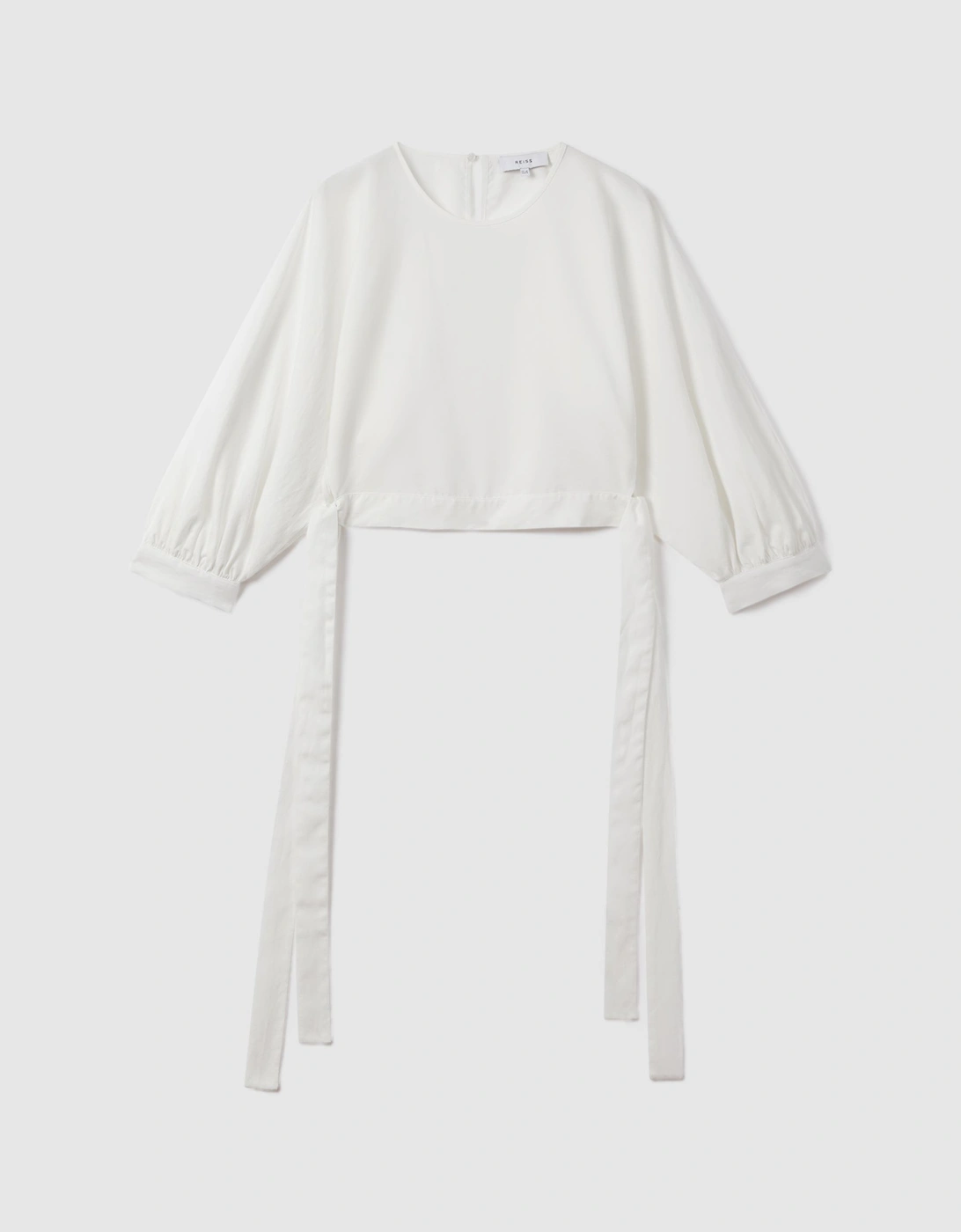 Cropped Blouson Sleeve Top, 2 of 1