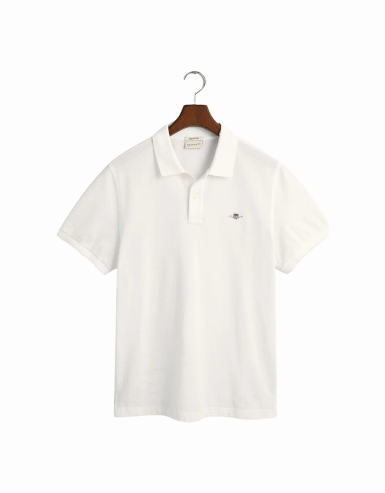 Reg Shield SS Pique Polo - White