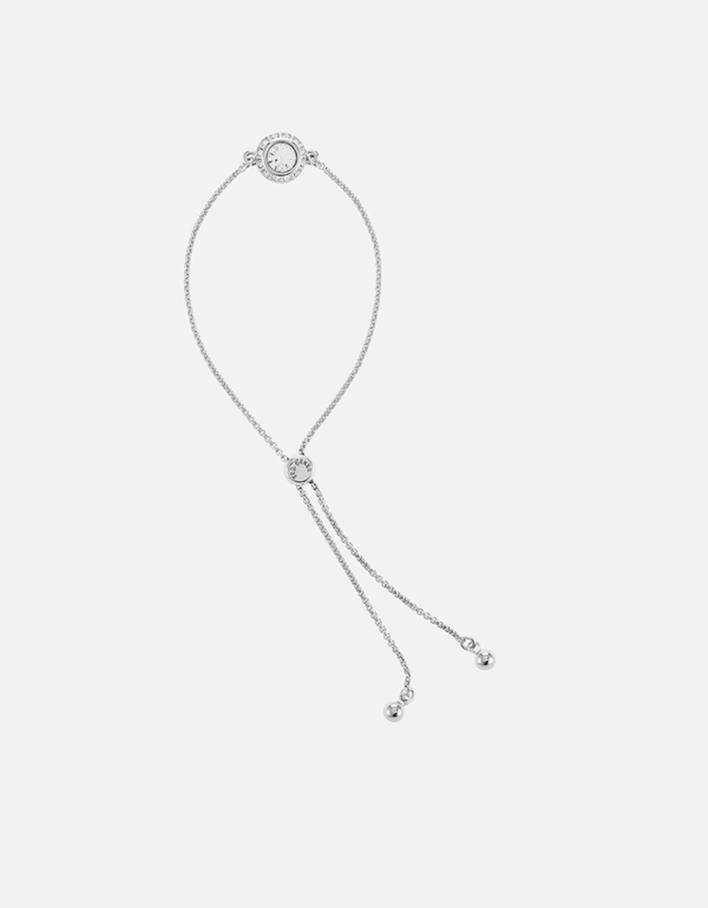Soleta Solitaire Silver-Plated Adjustable Bracelet