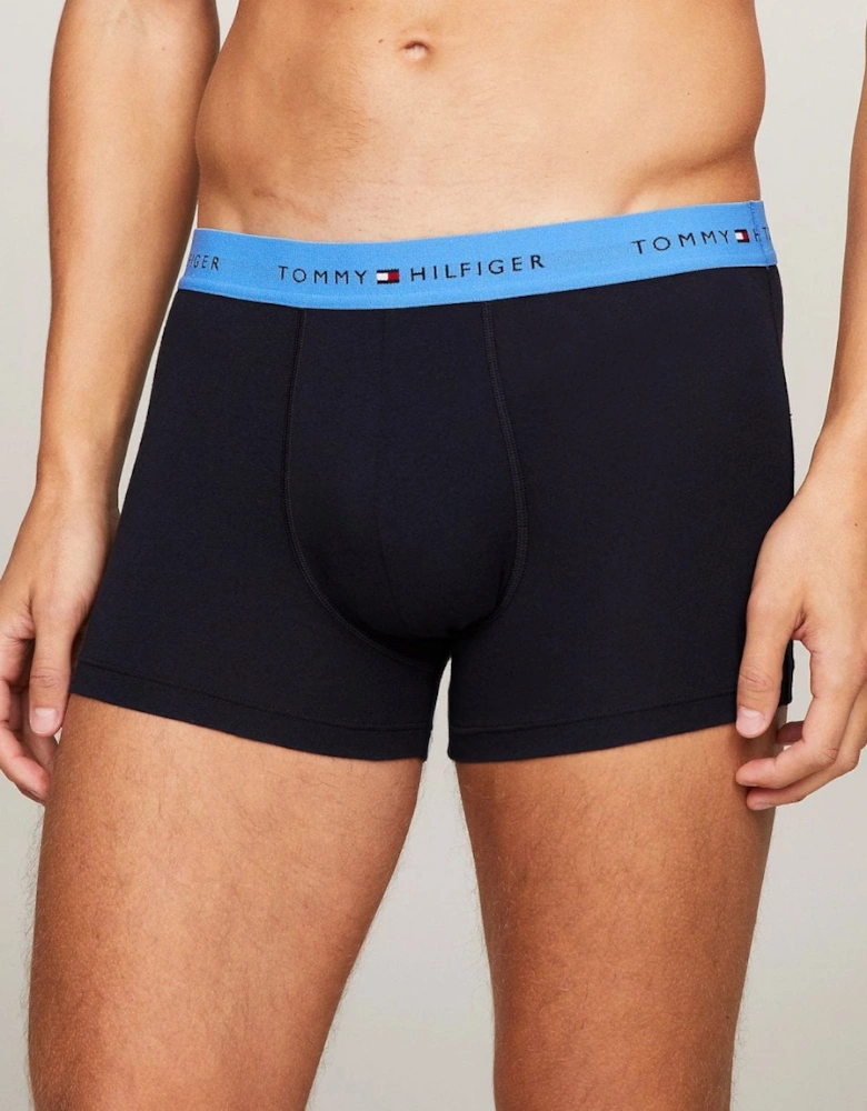 3 Pack Mens Colour Waistband Trunks