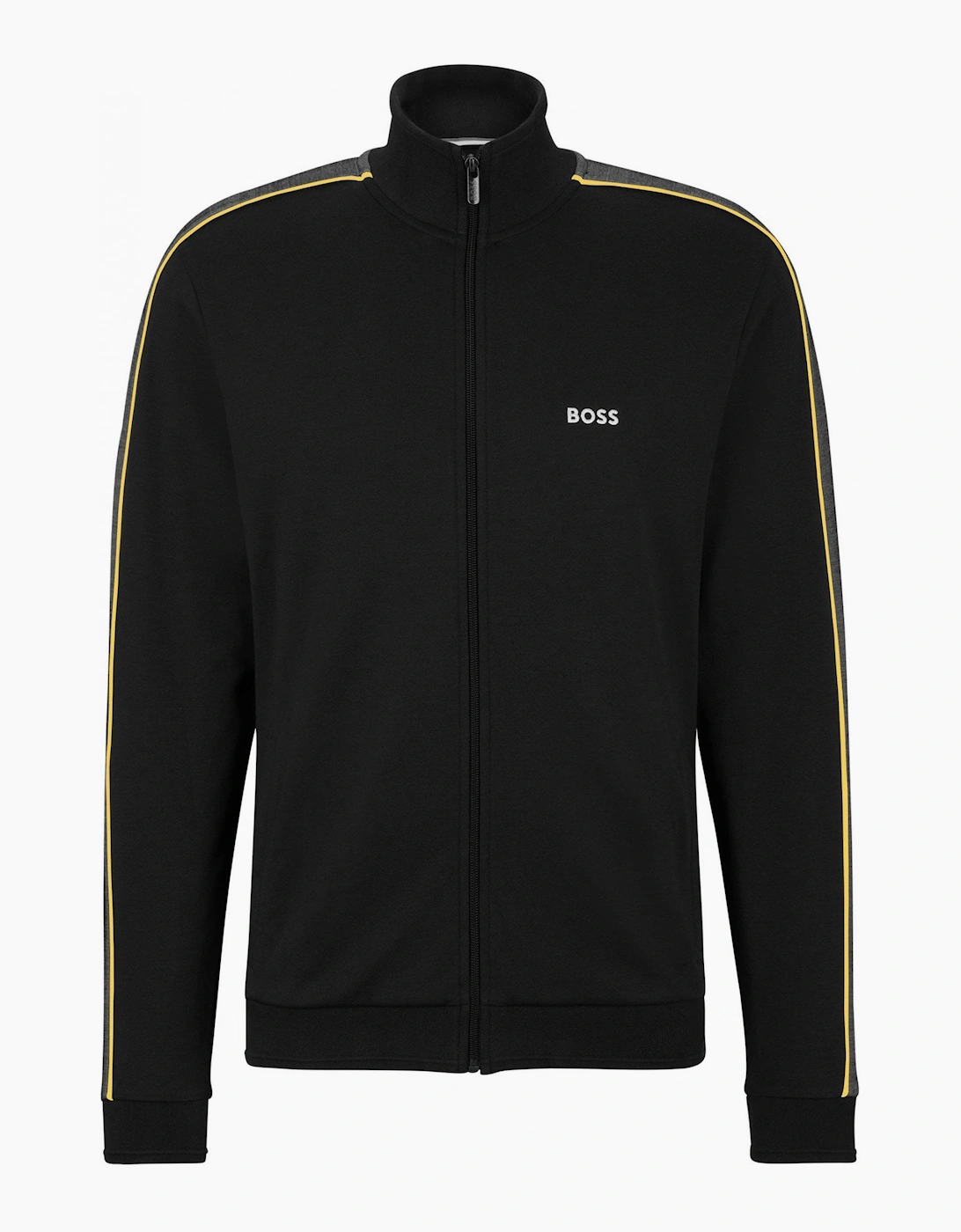 Men's Hugo Boss Men's Black Zip Through Tracksuit Jacket - Size: 44/Regular