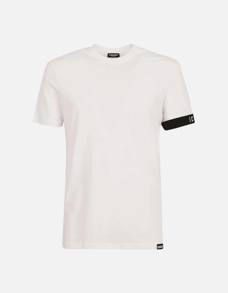 Icon Tape Logo Basic White T-Shirt