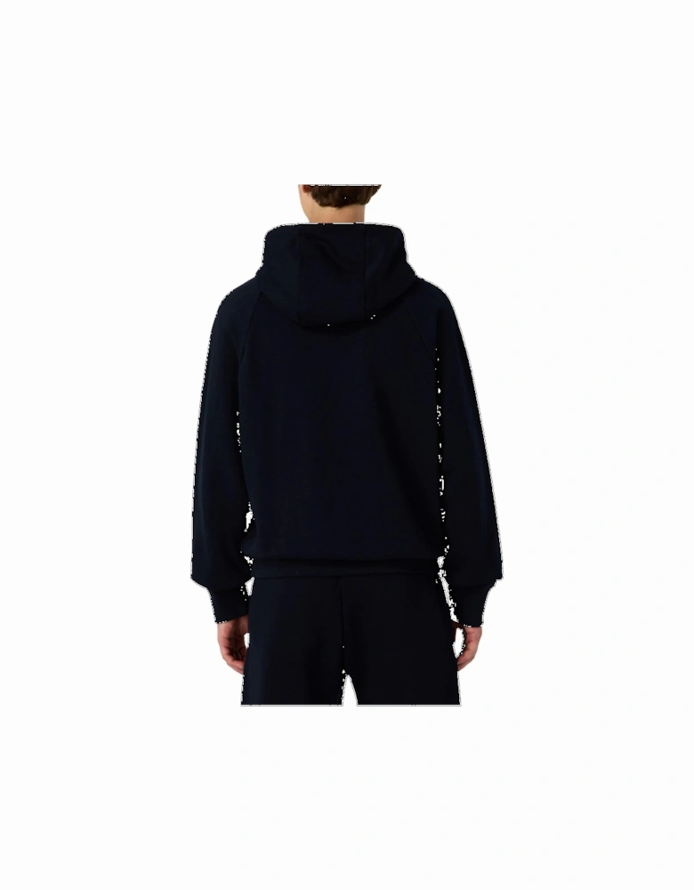 Woven Eagle Hooded Top Navy