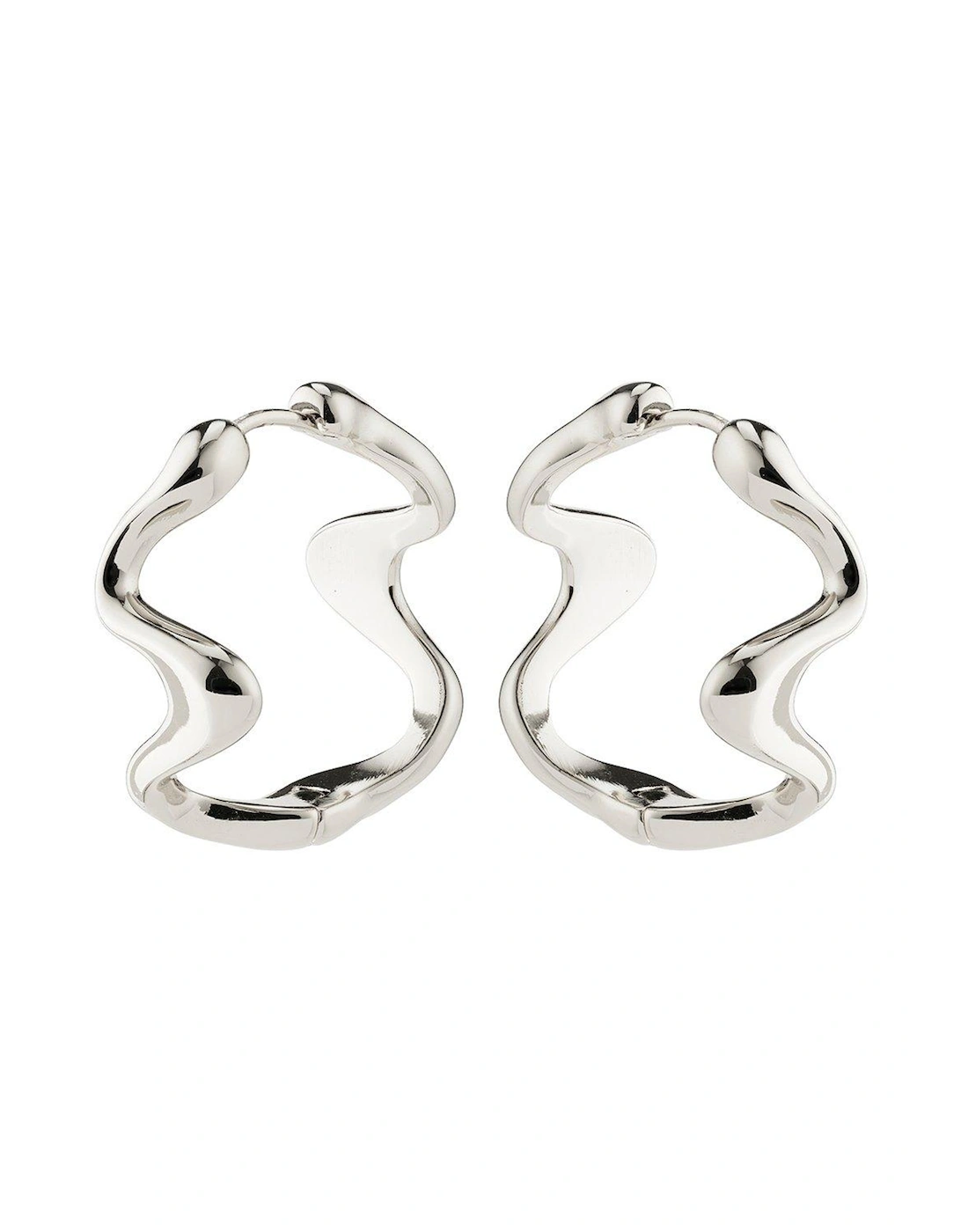 MOON Silver-Plated Hoop Earrings, 2 of 1