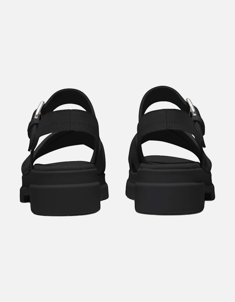 Womens London Vibe Cross-Strap Sandals (Black)