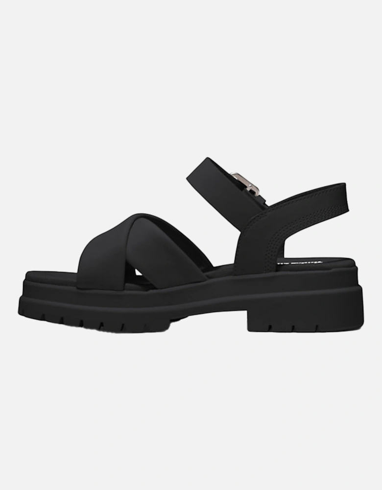 Womens London Vibe Cross-Strap Sandals (Black)