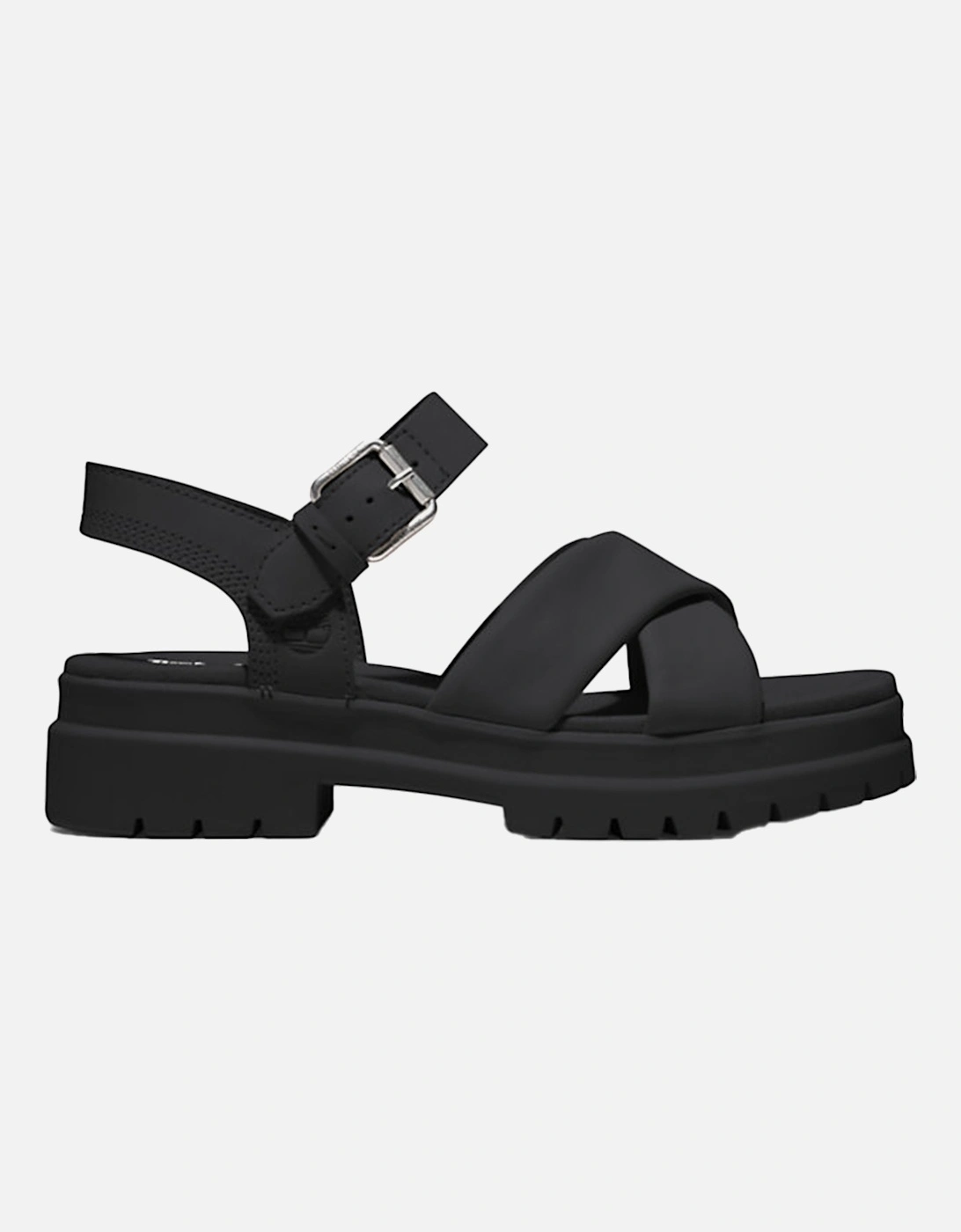 Womens London Vibe Cross-Strap Sandals (Black), 7 of 6