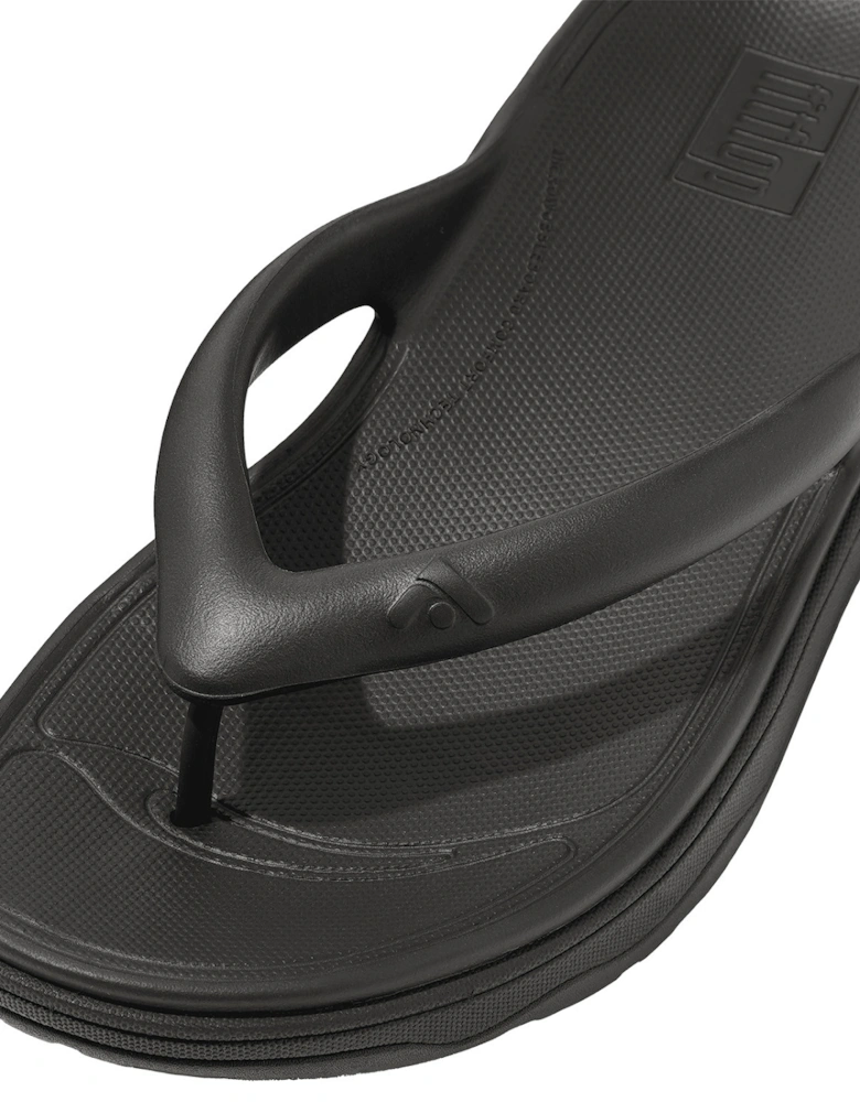 Womens Relief Recovery Toe Post Sandal (Black)