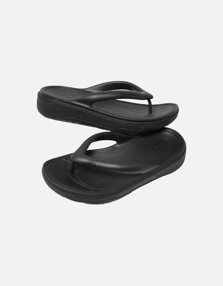 Womens Relief Recovery Toe Post Sandal (Black)