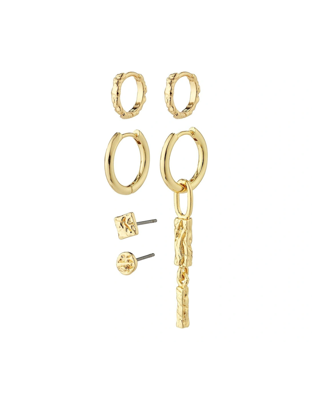 STAR Earrings, 3-in-1 Set - Gold Plated, 2 of 1