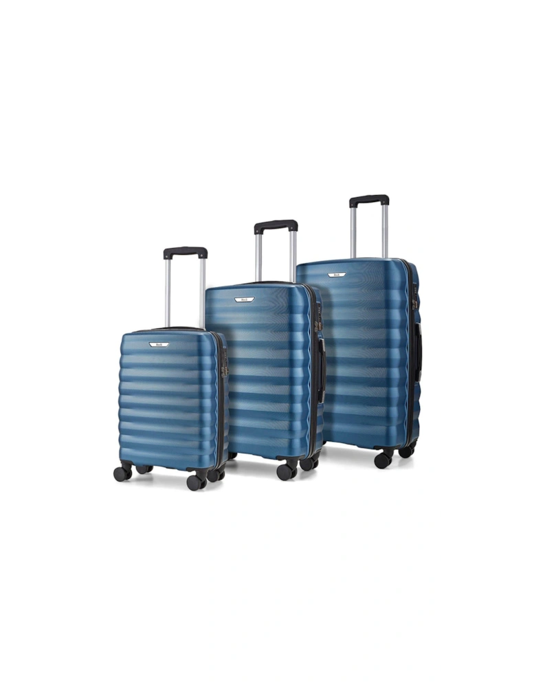 Berlin 8 Wheel Hardshell 3pc Suitcase Set - Blue