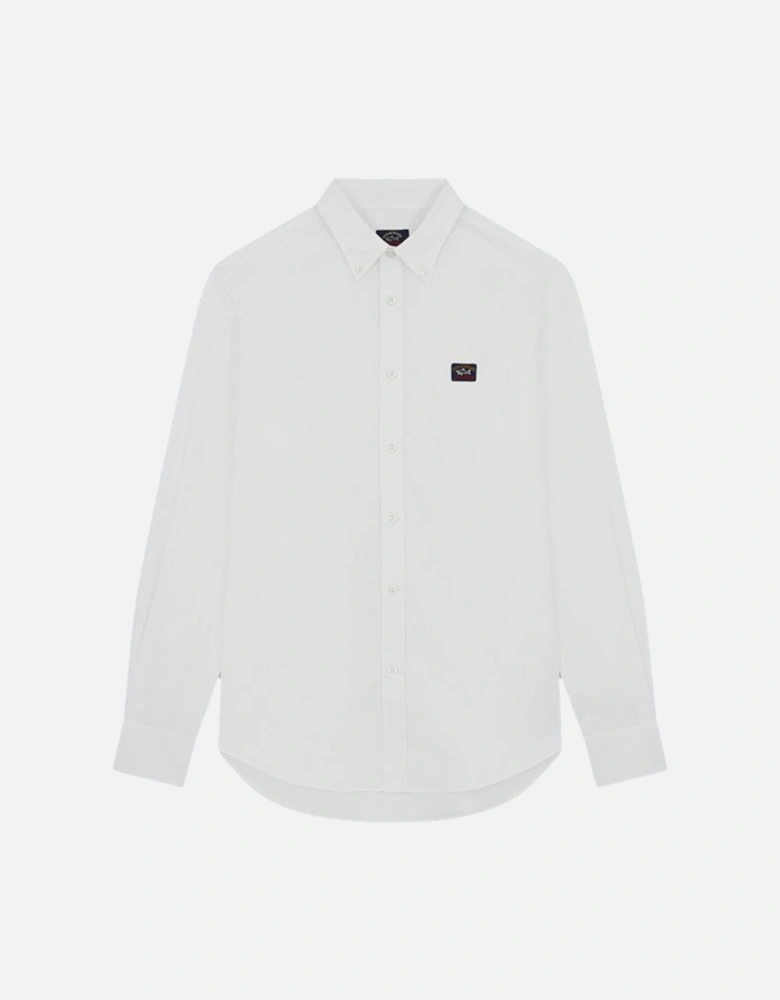 LS Cotton Oxford Shirt 010 White
