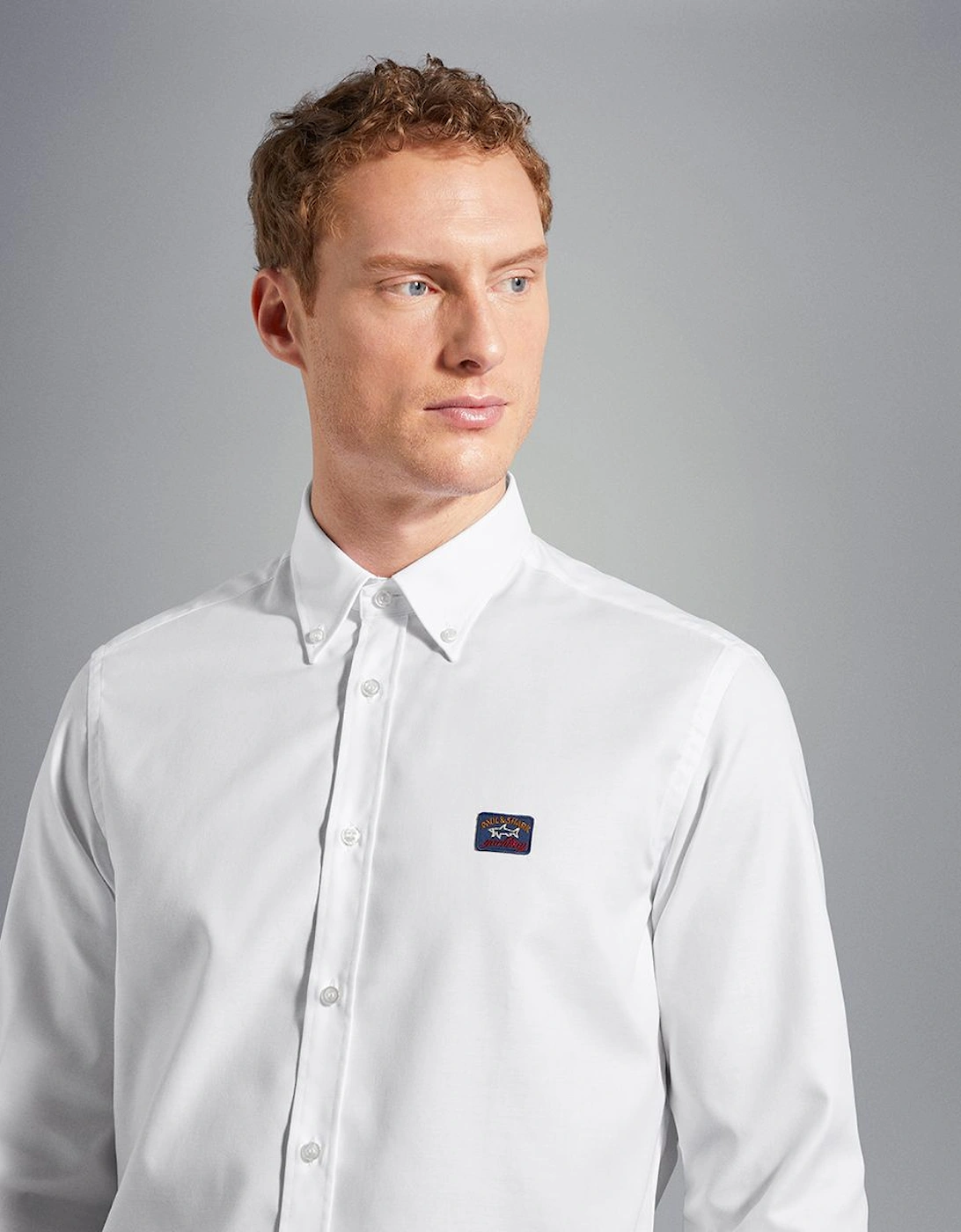 LS Cotton Oxford Shirt 010 White