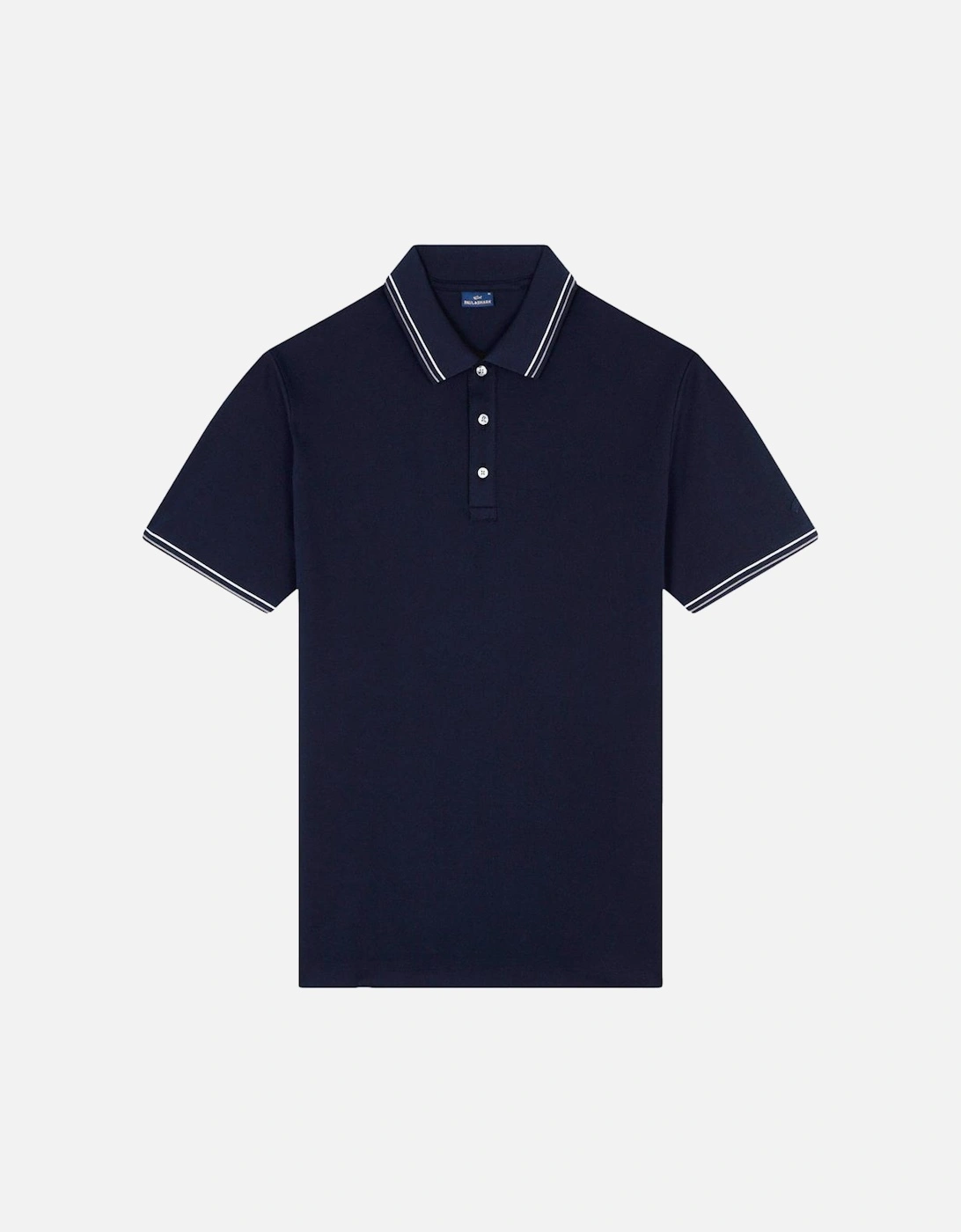 Tipped Cotton Pique Polo Shirt 013 Navy, 4 of 3