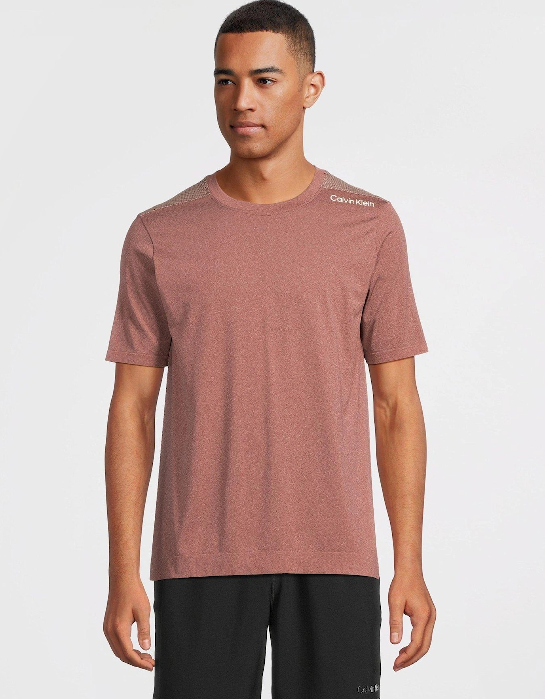 CK Sport Seamless Short Sleeve T-shirt - Mauve, 6 of 5