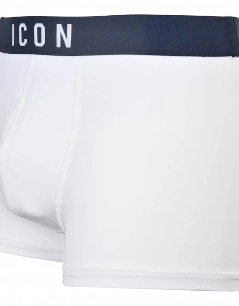 ICON Logo Boxer Trunk, White/navy